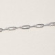 Rhodium-plated fine cable chain of 65 cm cover
