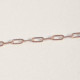 Rose gold-plated fine cable chain of 45 cm cover
