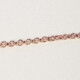 Rose gold-plated rolo chain of 50 cm + 4 extra cover
