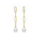 Paulette links pearl earrings in gold plating