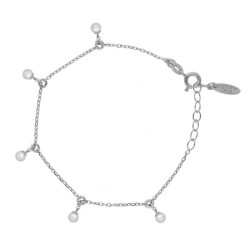 Paulette pearls bracelet in silver