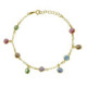 Gold-plated anklet with multicolour in crystals shape image
