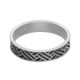 Ares zigzag antique silver ring image
