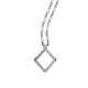 Ares diamond 55 cm silver necklace