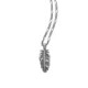 Ares feather 55 cm silver necklace