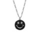Ares smile of black nacre 55 cm silver necklace image