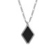 Ares diamond 55 cm silver necklace image
