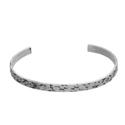 Ares print antique silver bracelet
