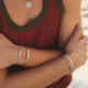 Ares smooth texture silver bracelet cover