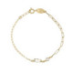 Pulsera ajustable perla blanco bañada en oro image