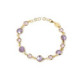 Gold-plated lilac crystal bracelet image
