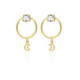 Selene moon crystal earrings in gold plating image