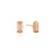 Macedonia rectangle light peach earrings in gold plating image