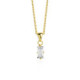 Macedonia rectangle crystal necklace in gold plating image