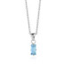 Macedonia rectangle aquamarine necklace in silver image