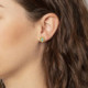 Soleil round light turquoise earrings in gold plating cover