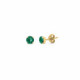 Celina round emerald earrings in gold plating image