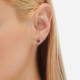 Celina round emerald earrings in gold plating cover