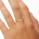 Areca cross crystal ring in gold plating cover