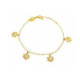 Cocolada dog prints crystal bracelet in gold plating image
