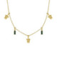 Cocolada turtle emerald necklace in gold plating image