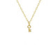 Je t´aime key crystal necklace in gold plating