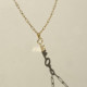Je t´aime key crystal necklace in gold plating cover
