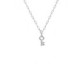 Je t´aime key crystal necklace in silver image