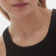 Je t´aime key crystal necklace in silver cover