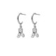 Melissa crystal hoop earrings in silver image