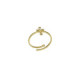 Eyra cross crystal ring in gold plating image