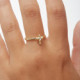 Eyra cross crystal ring in gold plating cover