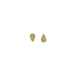 Lily drop crystal earrings in gold plating