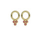 Dahlia circle rose earrings in gold plating image