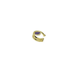 Tanzanite ear cuff earring in gold plating