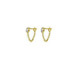 Lis crystal chain earrings in gold plating image