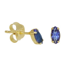 Bianca marquise sapphire earrings in gold plating