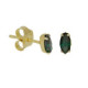 Etnia marquise emerald earrings in gold plating image