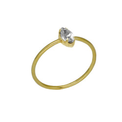 Bianca marquise crystal ring in gold plating