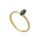 Etnia marquise emerald ring in gold plating