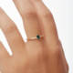 Etnia marquise emerald ring in gold plating cover