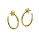 Medium hoop earrings in gold plating image