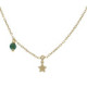 Alice star emerald necklace in gold plating image