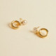 Zahara circle pearl earrings in gold plating cover
