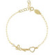 Me Enamora love pearls bracelet in gold plating