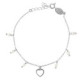 Me Enamora heart pearls bracelet in silver image