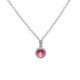 Basic XS crystal rose necklace in silver image