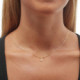 Celeste horseshoe crystal necklace in gold plating cover