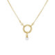 Zahara circle pearl necklace in gold plating image