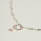 Greta circle 0 pearl necklace in silver in gold plating cover